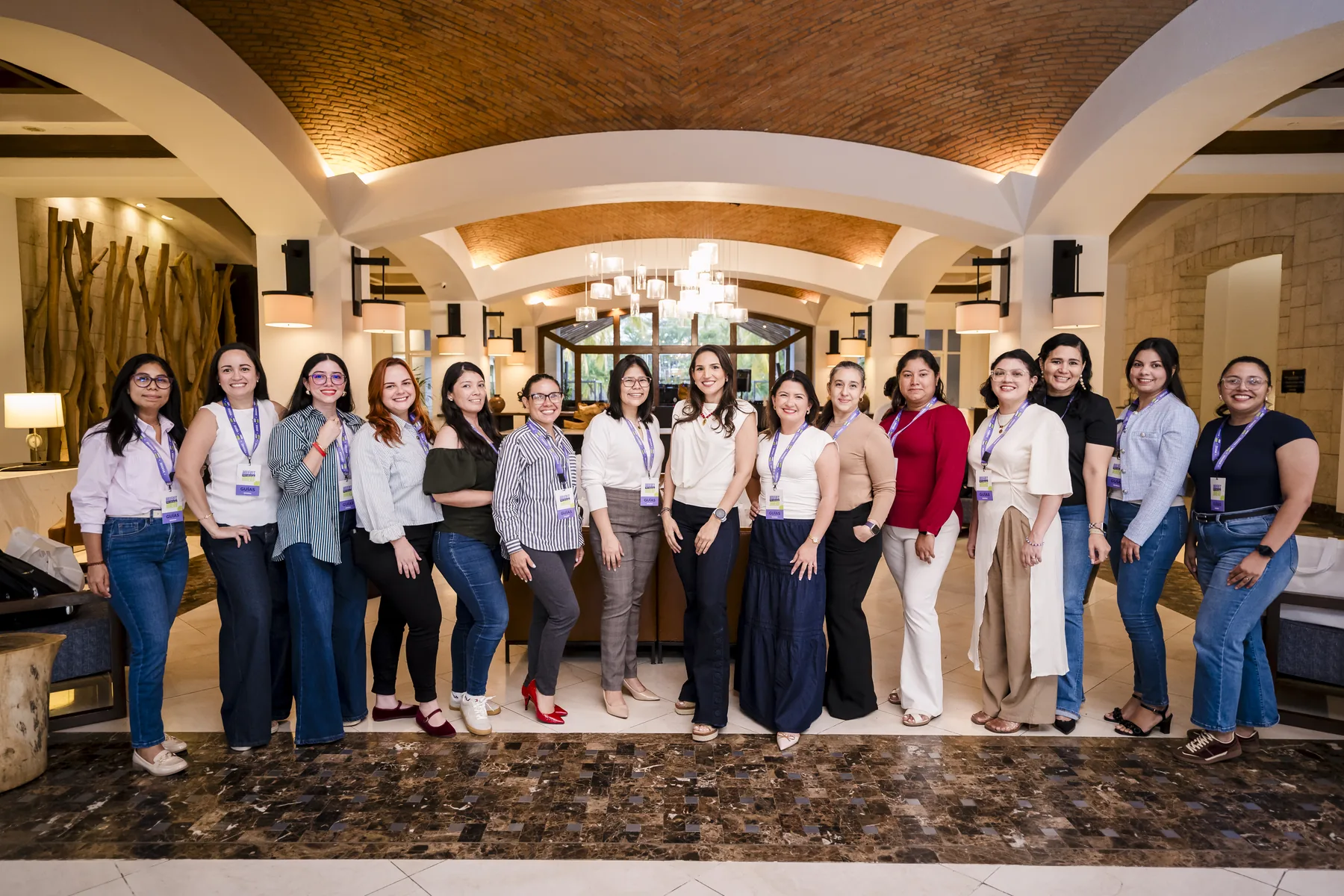 Grupo de guias reunidas durante o lançamento em Manágua